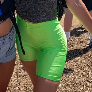 PrettyLittleThing Lime Green Active Shorts